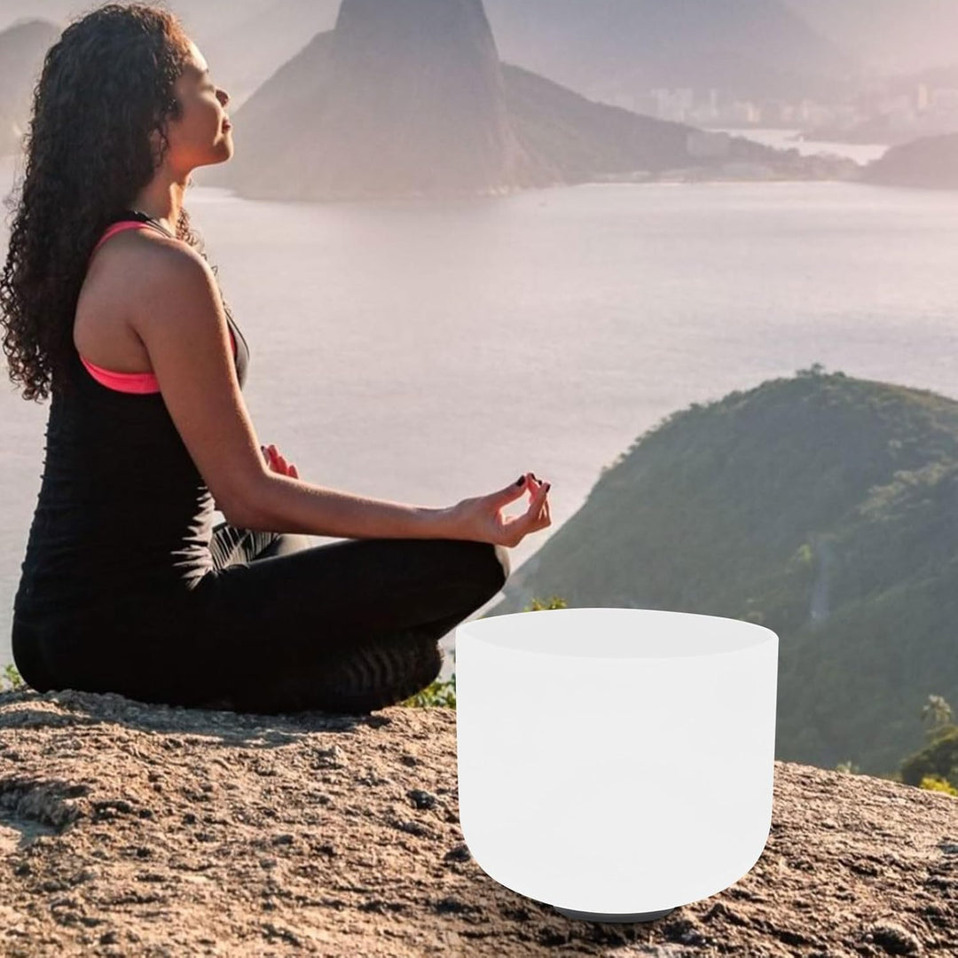 Quarzkristall Klangschale 432 Hz Perfect Pitch Kristallklangschalen 8 Zoll Klangschale Kristall für