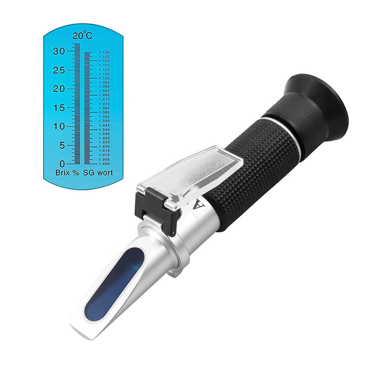 Refraktometer Brix Zucker 0-32% Würze SG 1000-1130 Würzbrechungsindex Plato Zuckergehalt Messgerät f