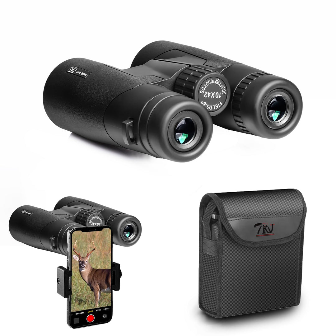 TRV Hochleistungsfernglas 10x42 für Erwachsene mit Bak7-Prisma und BMC-Beschichtung Fernglas für Vog