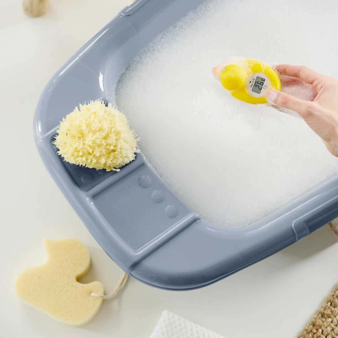 Rotho Babydesign Baby Badewanne Bella Bambina - Blaue Badewanne speziell für Babys und Kinder - Idea