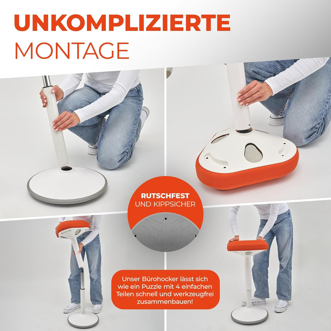 SMART-Sitzen: Bürohocker | Hocker | Sitzhocker ergonomisch für Arbeit &amp; Freizeit | Ergonomischer Hoc