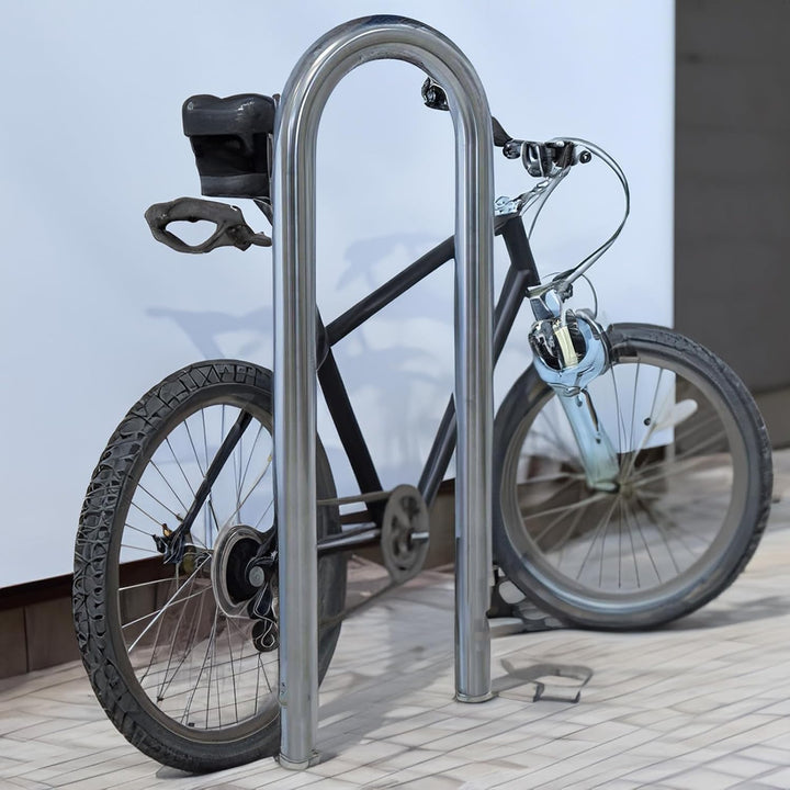 TRUTZHOLM 5X Fahrradanlehnbügel 115x41cm Edelstahl zum Einbetonieren Anlehnbügel Fahrradparker Fahrr