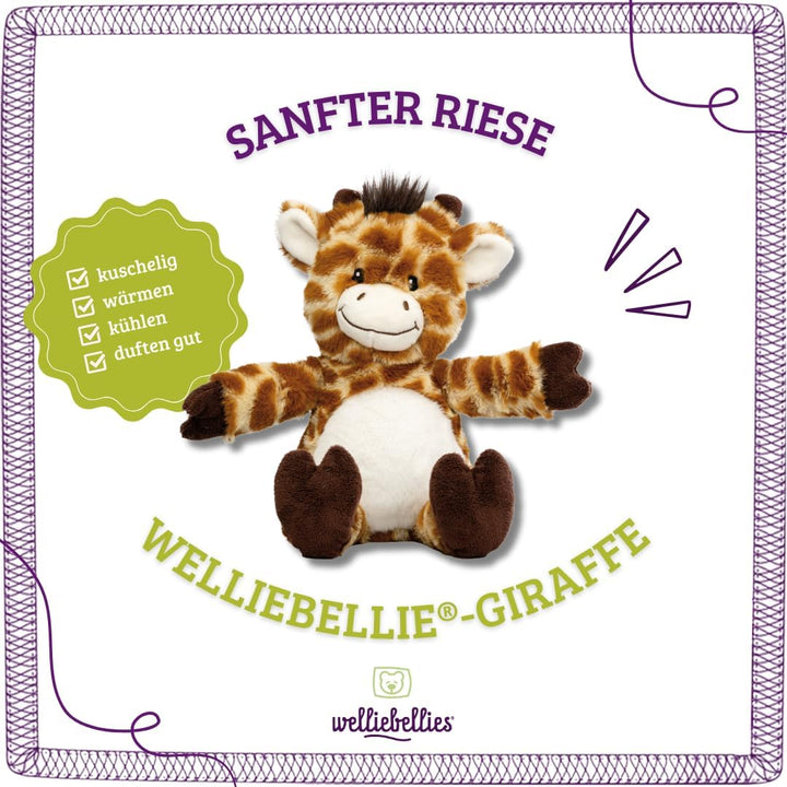 Wärmekuscheltier | gross | Giraffe | herausnehmbare Bio-Hirse-Füllung | im Ofen oder in der Mikrowel