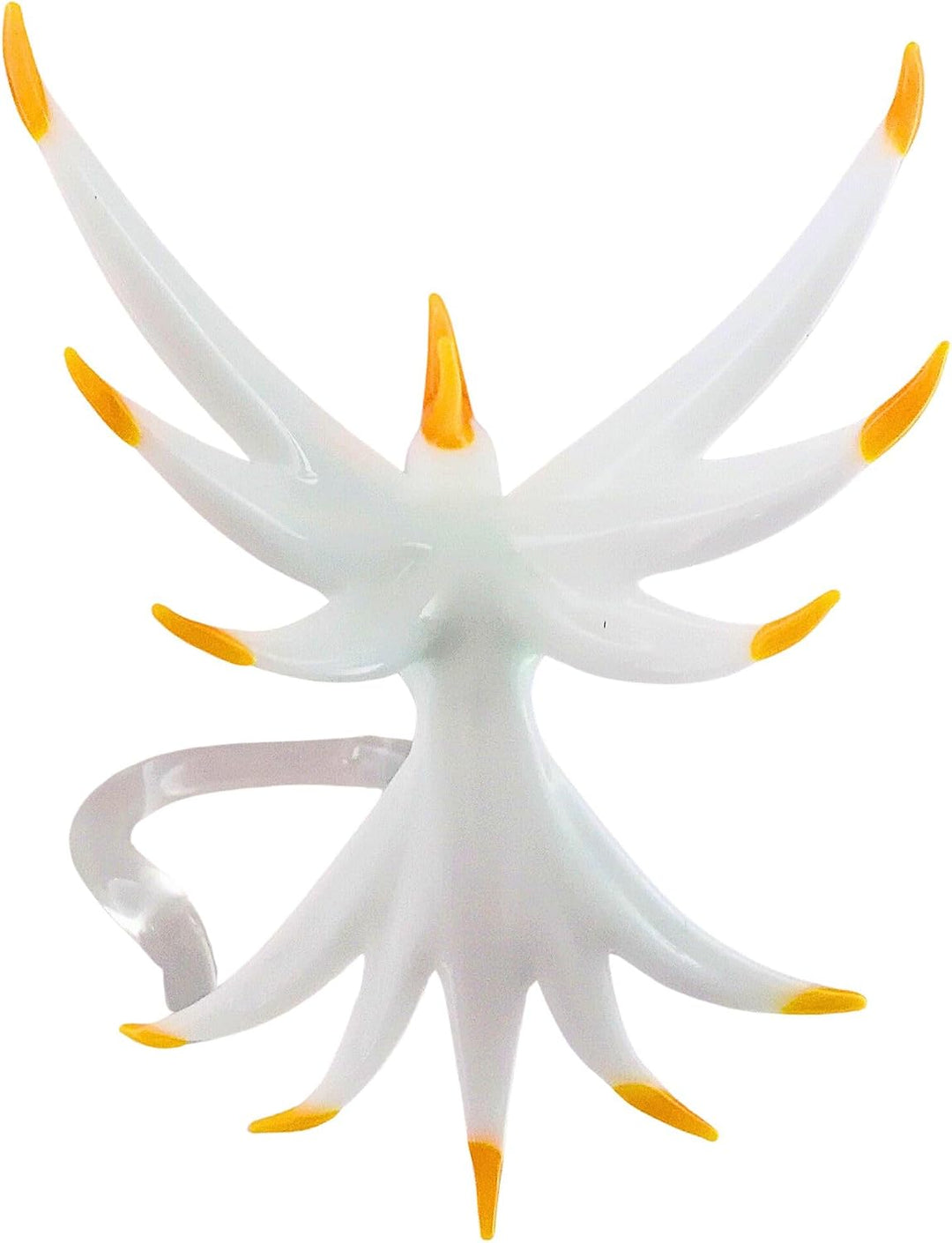 Orchideenstab Kakadu -Normale Ausführung- (weiss/gelber Kamm+Spitzen)