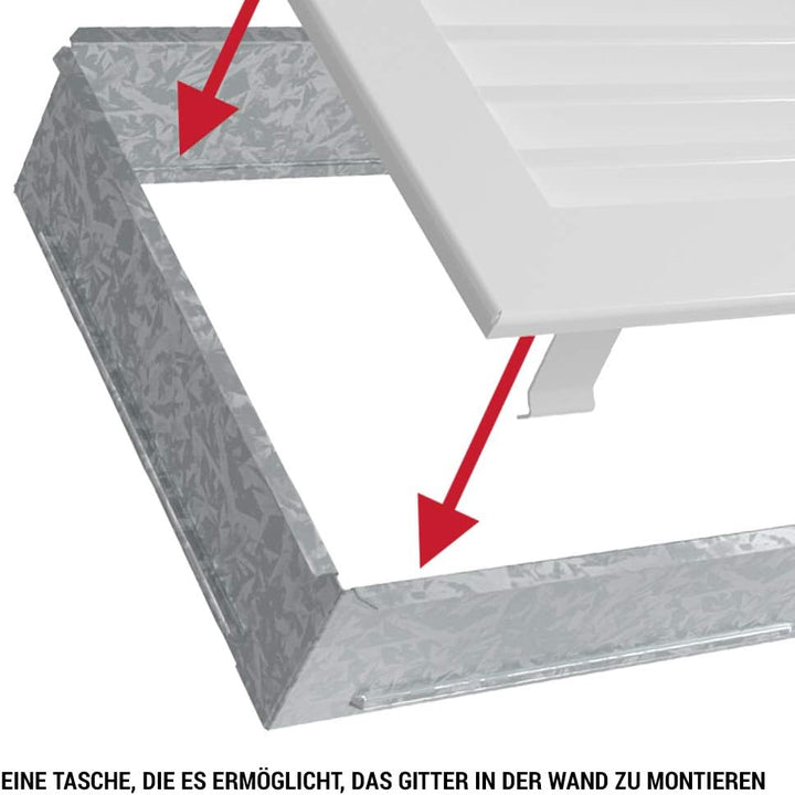 KRATKI Lüftungsgitter Kamingitter Fresh 17cm x 30cm Weiss 17 x 30 cm Weiss, 17 x 30 cm Weiss