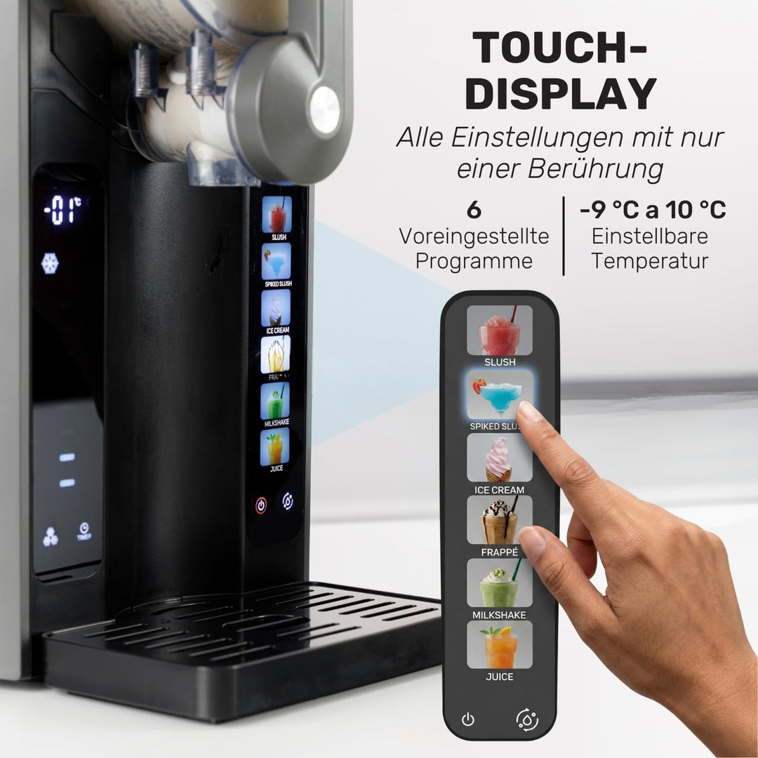 Taurus Ice Flow 2600 Slushy-Maschine | Fassungsvermögen | 6 Programme für eiskalte Getränke und Slus