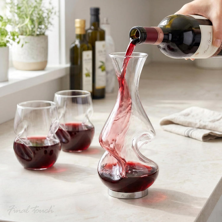 Final Touch Conundrum B00D8ZIYXO Weinbelüfter und Dekanter, Glas (farblos) Einzigartiges, Einzigarti