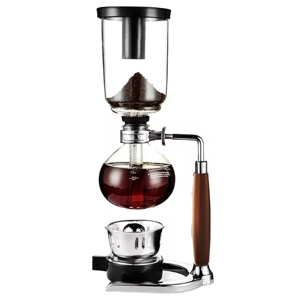 Rustikaler Siphon mit Holzgriff für 5 Tassen