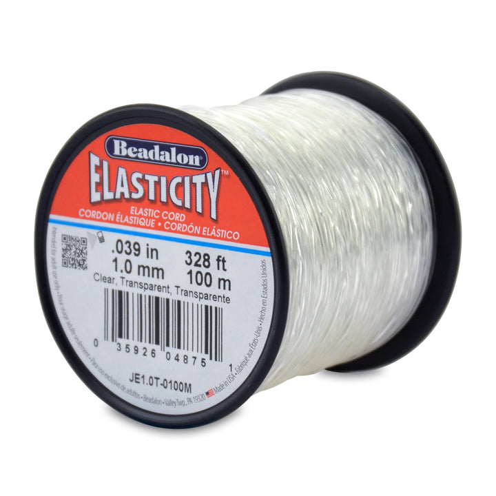 Beadalon Elastizität Elastisches Band, Gummi, Transparent, 1 mm/100 m, 100 1.0 mm/100 m Transparent,
