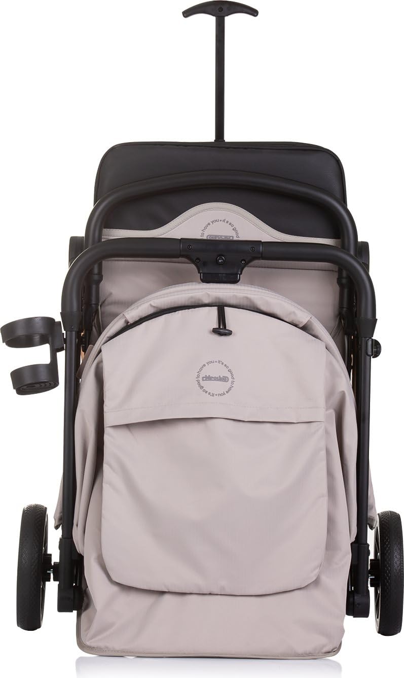 Chipolino Kinderwagen, Buggy Pixie zusammenklappbar Getränkehalter Korb 22 kg hellbraun, hellbraun