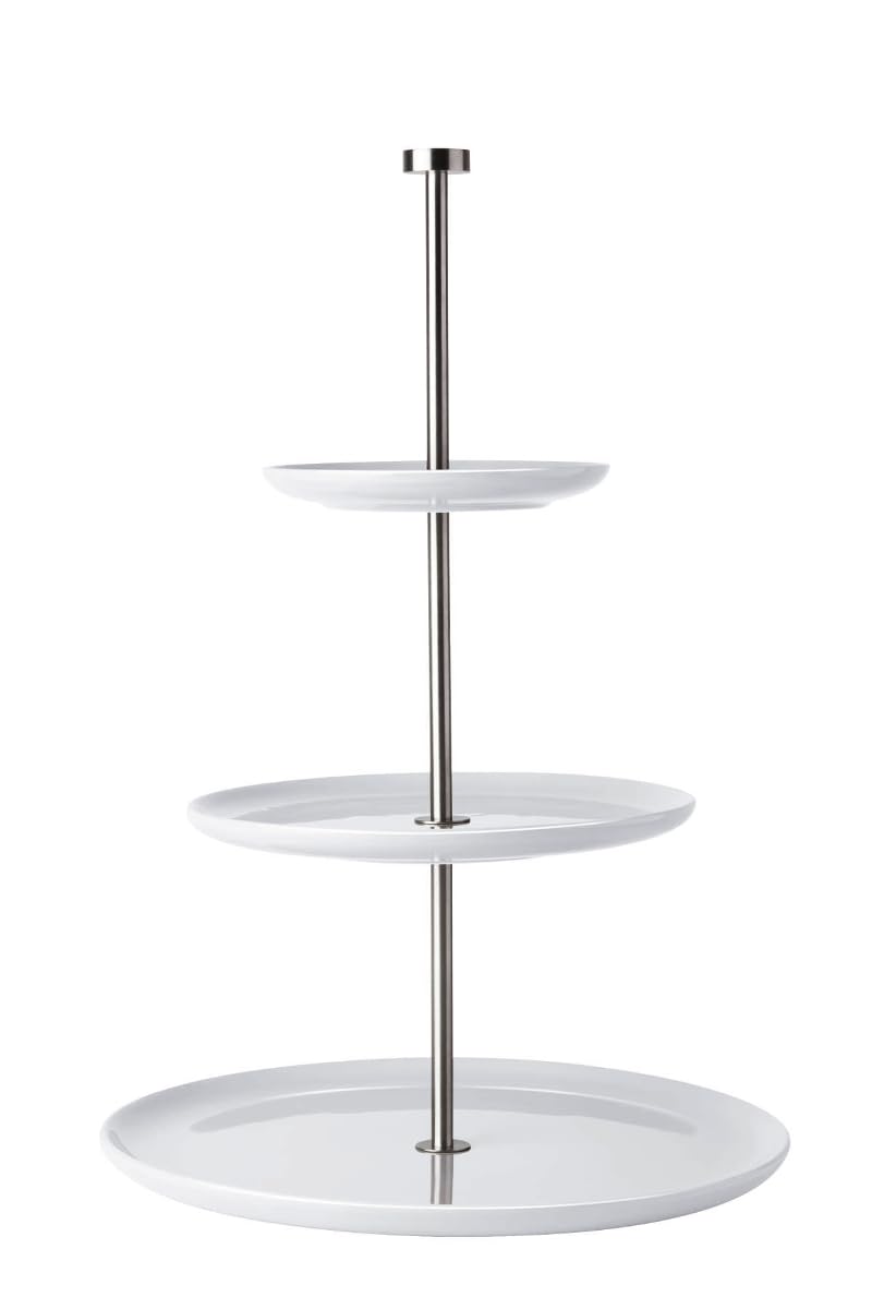 ASA Etagere, Keramik, Weiss,H 47 x Ø 15+22+30 cm