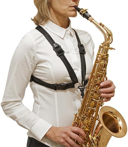 BG S41M - Schultergurt für Sopran, Alt, Tenor und Bariton Saxophon Damen, Metallhaken Haken aus Meta