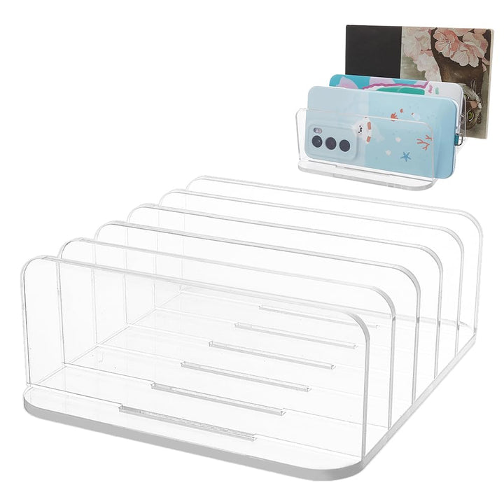 2 Set Verstellbarer Vertikaler Laptopständer Für Den Schreibtisch Laptop Halterung Mit 6 Steckplatz