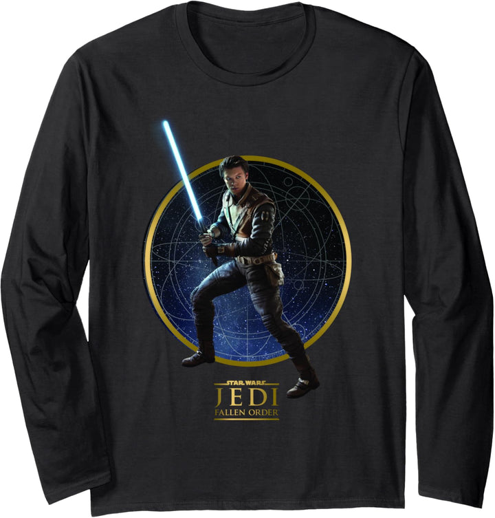 Star Wars Jedi: Fallen Order Cal Blue Saber Action Pose Langarmshirt