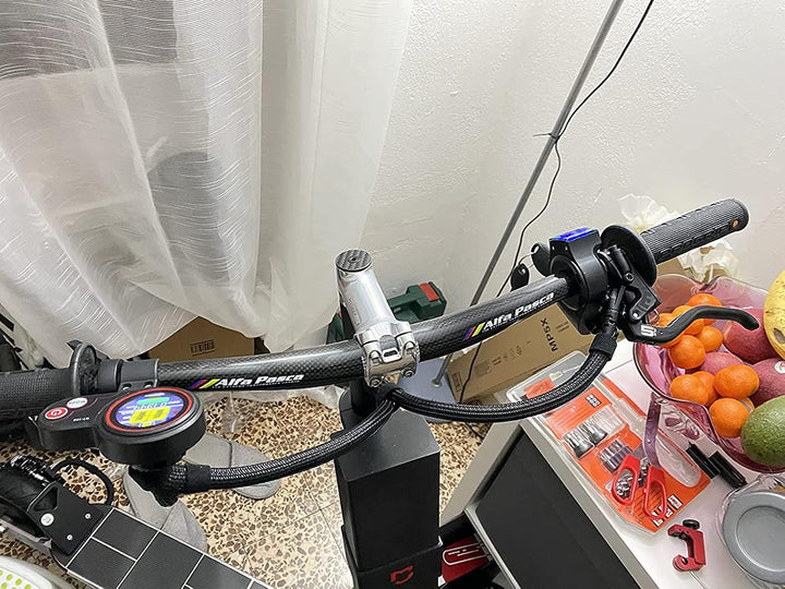 Alfa Pasca Carbon Mountain Fahrrad Lenker Ebene Steigleitung MTB Fahrrad Lenker Rot/Schwarz 3K Matt/