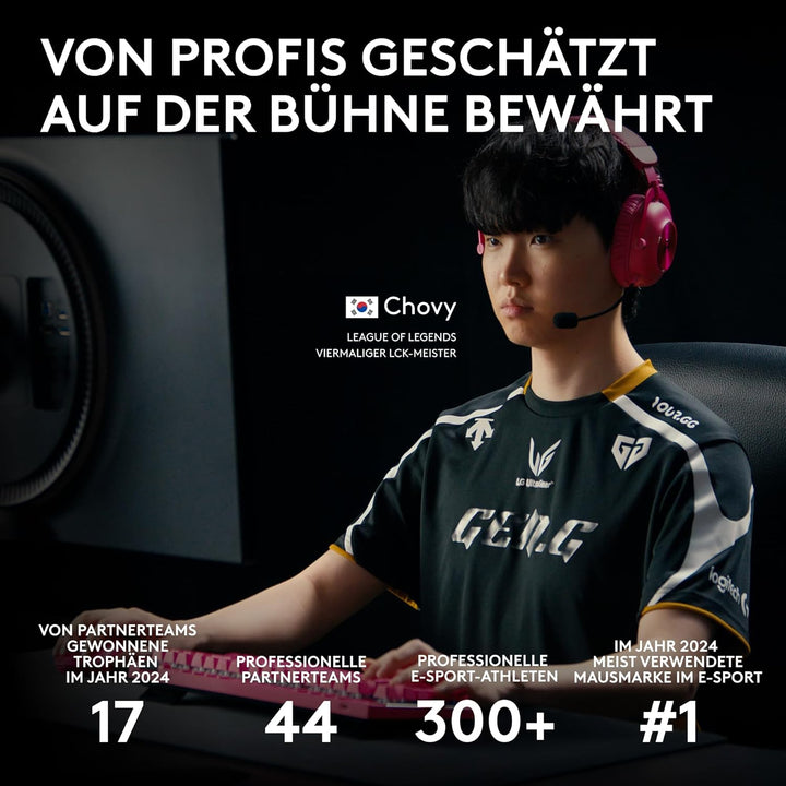 Logitech G PRO 2 LIGHTSPEED kabellose Gaming-Maus für Rechts- oder Linkshänder, mit bis zu 4 anpassb