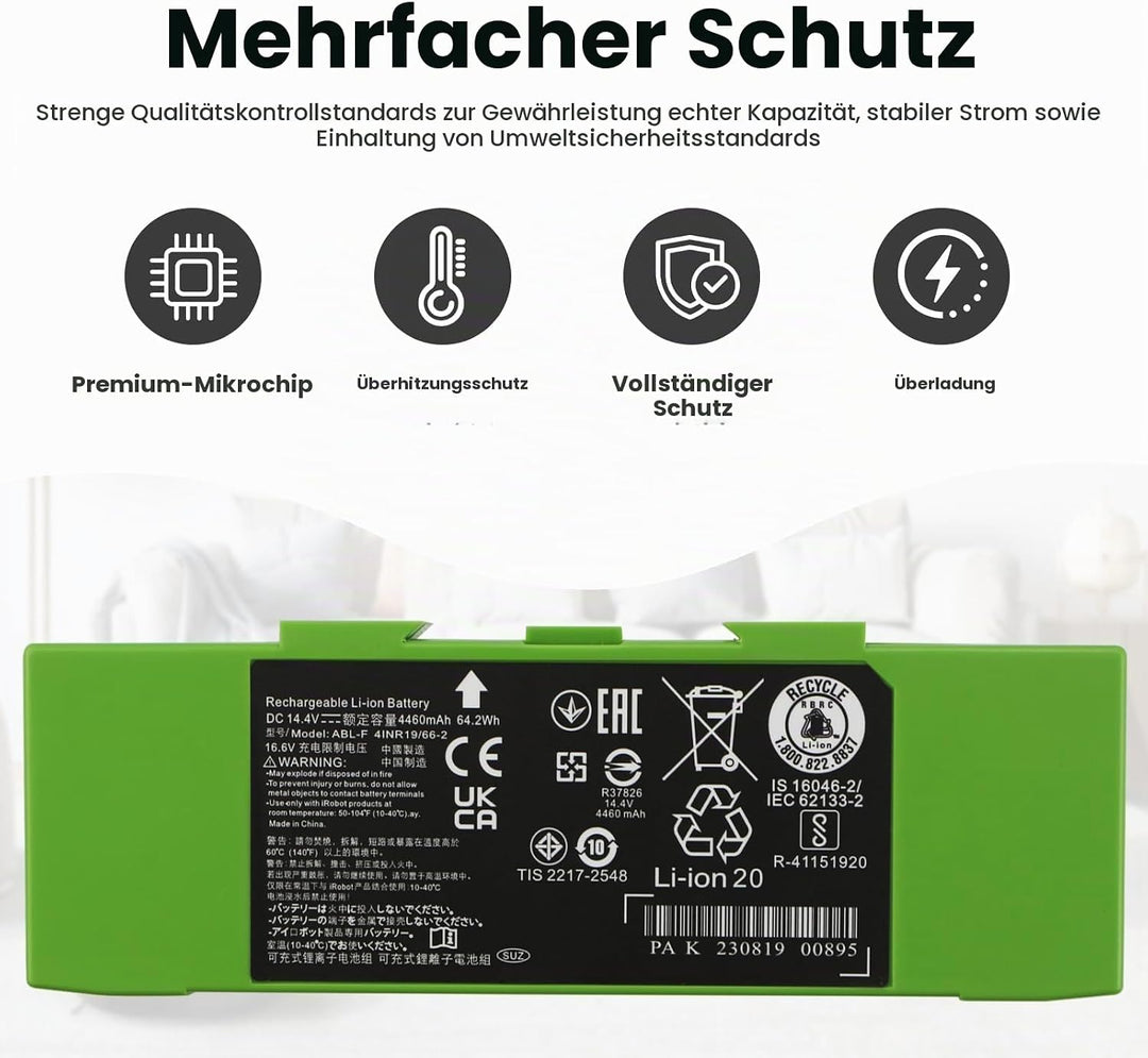 ANTIEE ABL-F Ersatzakku für iRobot Roomba i6 i4 Plus i4+ i3 i3+, ABL-F