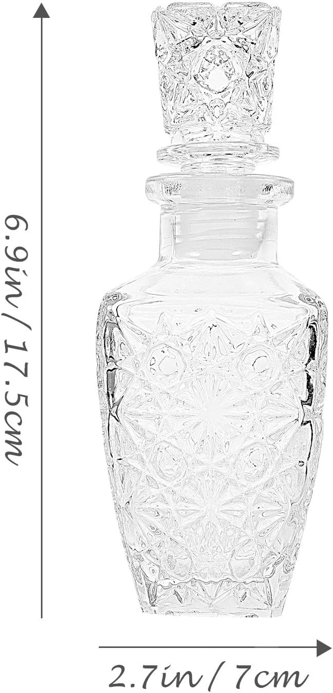 Transparenter Whisky Dekanter 250ml aus Glas, Weindekanter