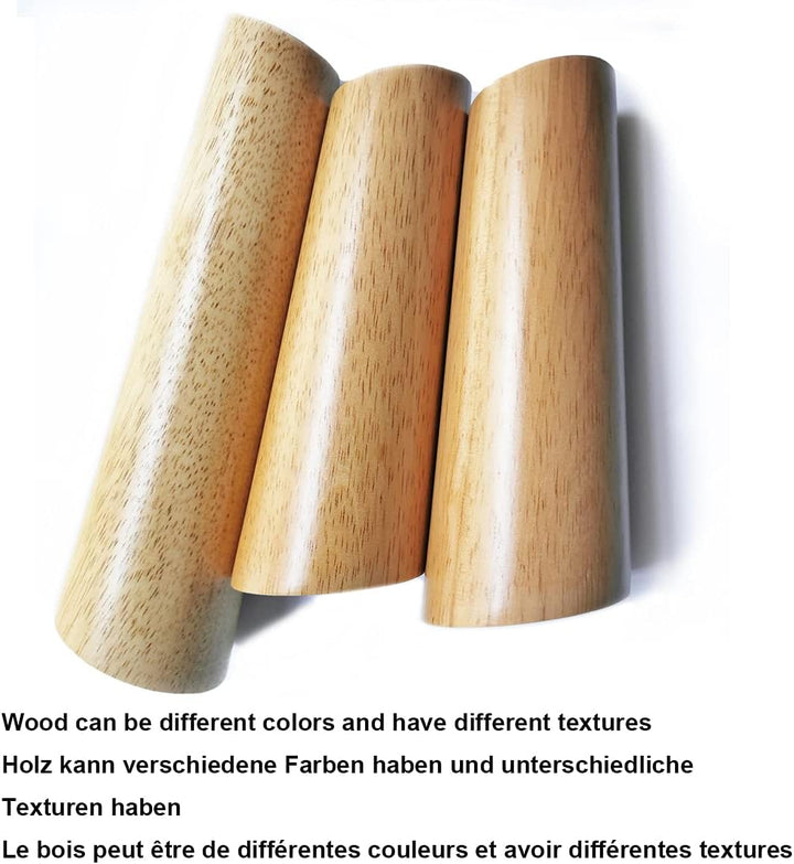 Qrity 4 Stück Möbelfüsse Holz, 6cm Ersatz Sofafüsse mit Montageplatten &amp; Schrauben, für Schrank, Sof