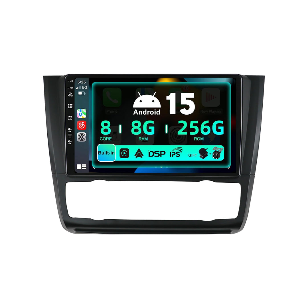 SXAUTO ¦ 8G+256G ¦ Android 12 IPS Autoradio für BMW 1 Series E81 E82 E87 E88 (2004-2012) - Eingebaut