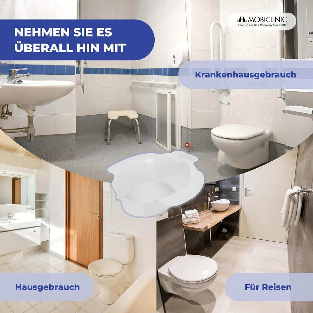 Mobiclinic®, Tragbares Bidet für WC, Intimhygiene, Wochenbett, Hämorrhoiden, Senioren, 4 l Fassungsv