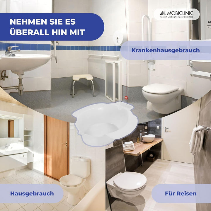 Mobiclinic®, Tragbares Bidet für WC, Intimhygiene, Wochenbett, Hämorrhoiden, Senioren, 4 l Fassungsv