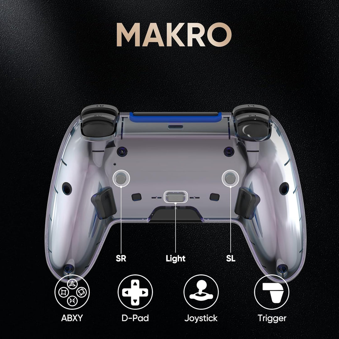BETMI Wireless Controller für PS5, Pro/Slim/MAC/Steam Deck/PC, Hall-Effekt-Joystick, Doppelvibration