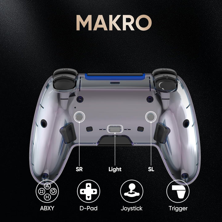 BETMI Wireless Controller für PS5, Pro/Slim/MAC/Steam Deck/PC, Hall-Effekt-Joystick, Doppelvibration