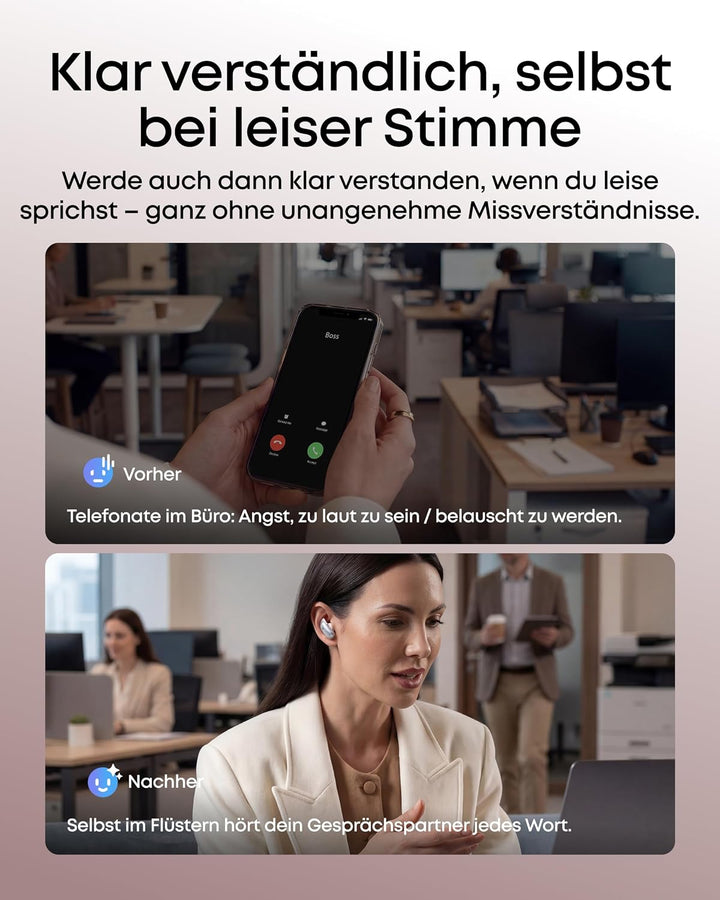 soundcore by Anker Liberty 5 Pro Noise Cancelling Kopfhörer, ANC 4.0 Liberty 5 Pro Wolkenweiss, Libe