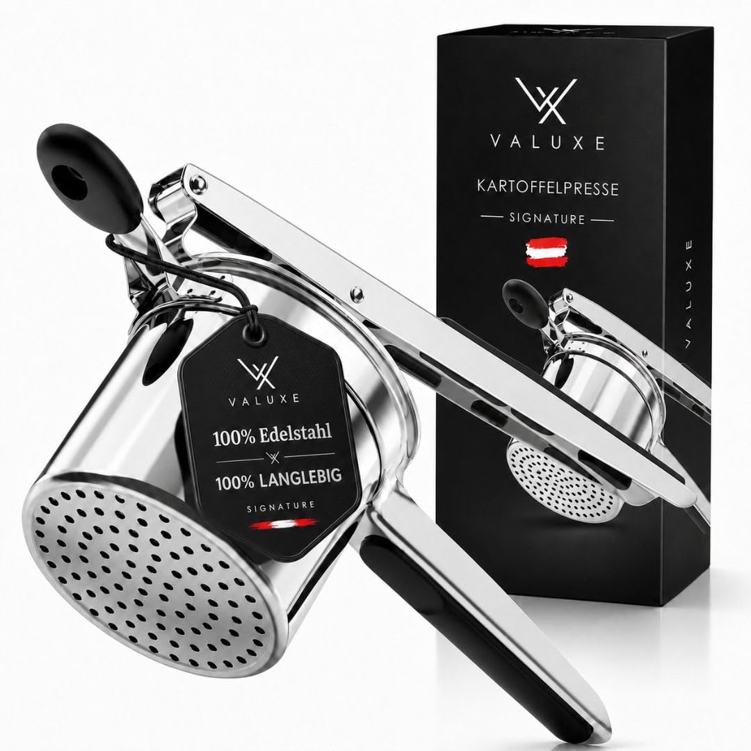 VALUXE® Premium Kartoffelpresse Edelstahl robust, handlich &amp; langlebig