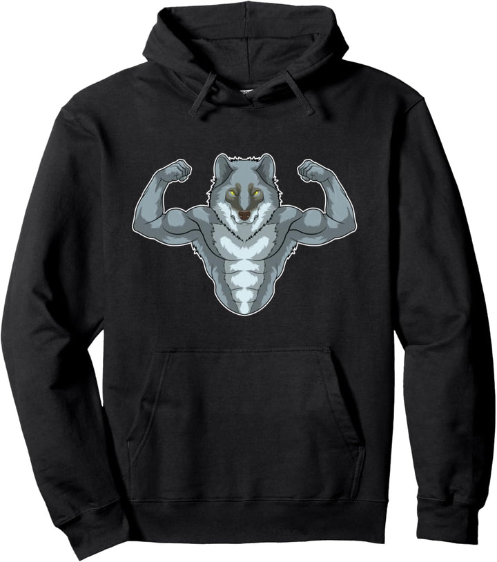 Wolf Bodybuilder Bodybuilding Sport Pullover Hoodie