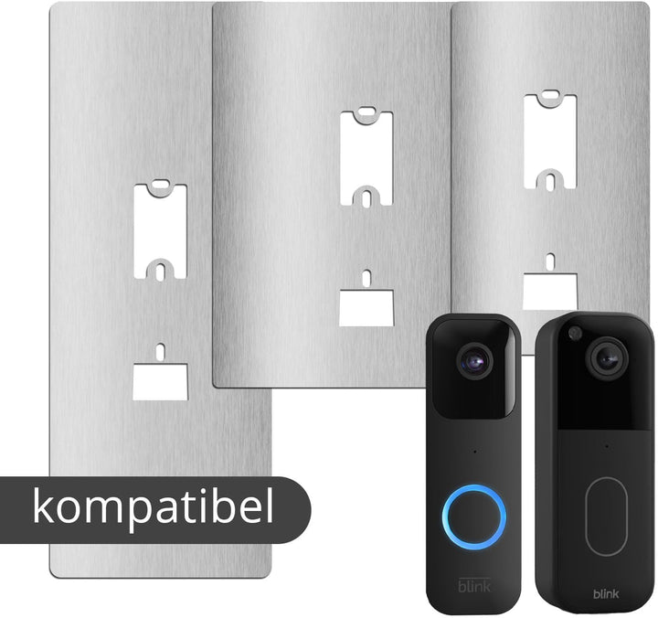 iSecur Edelstahl Blende personalisiert Premium - Passend für Blink Videotürklingel - Edle Türstation