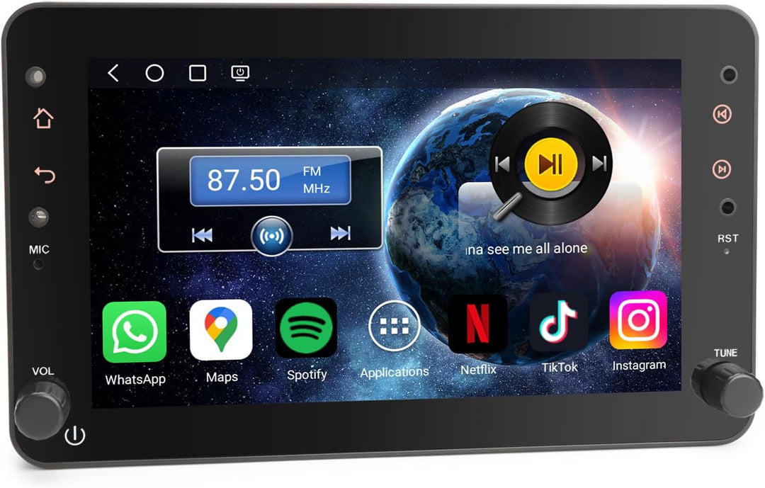 Erisin 7 Zoll Android 14 Autoradio mit CD Player Für Alfa Romeo Mito 2008-2019 GPS Navigation mit Bl