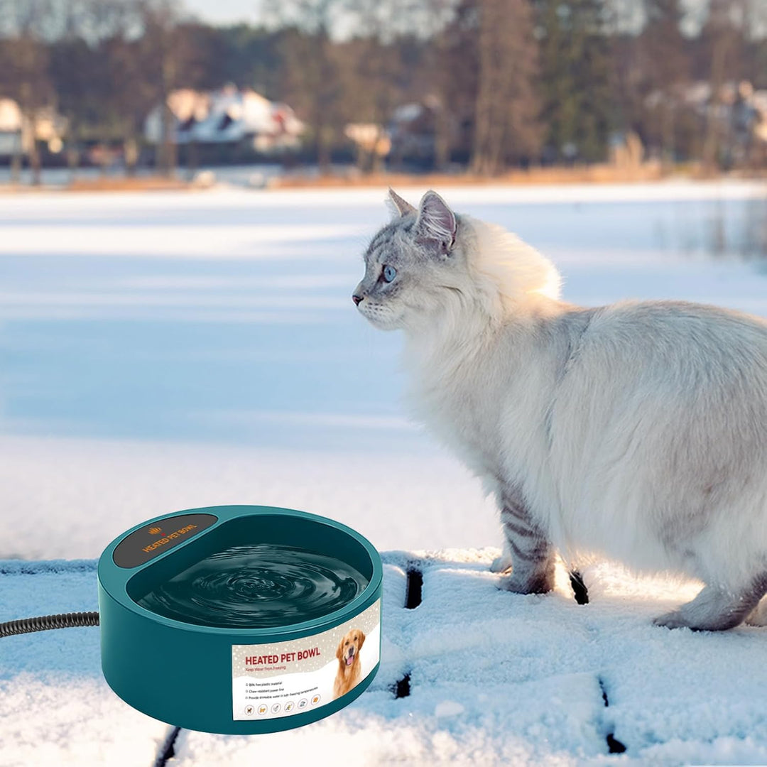 Namsan Beheizter Wassernapf für Hunde, Beheiztes Frostschutz Tränkebecken, Anti-Bite-Schlauchwickel