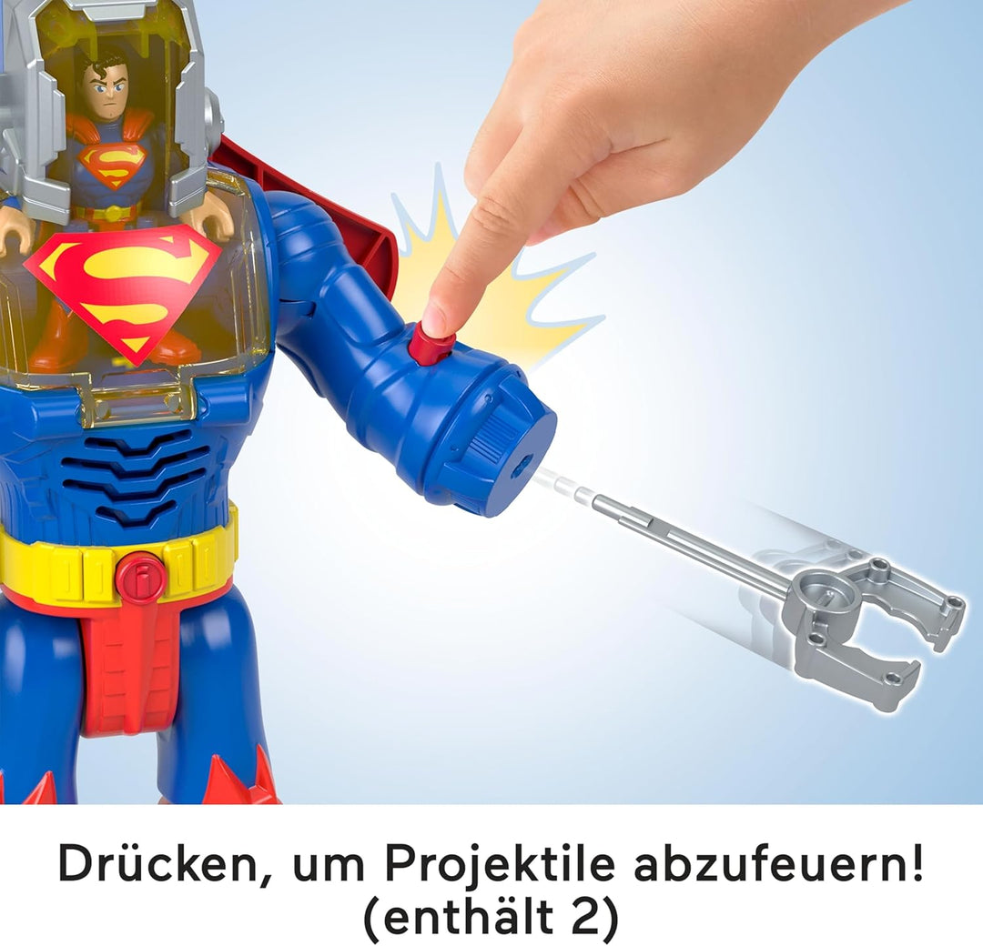 Fisher-Price Imaginext DC Super Friends einsetzbarer Superman mit Exo-Anzug als ca. 30 cm grosser Ro