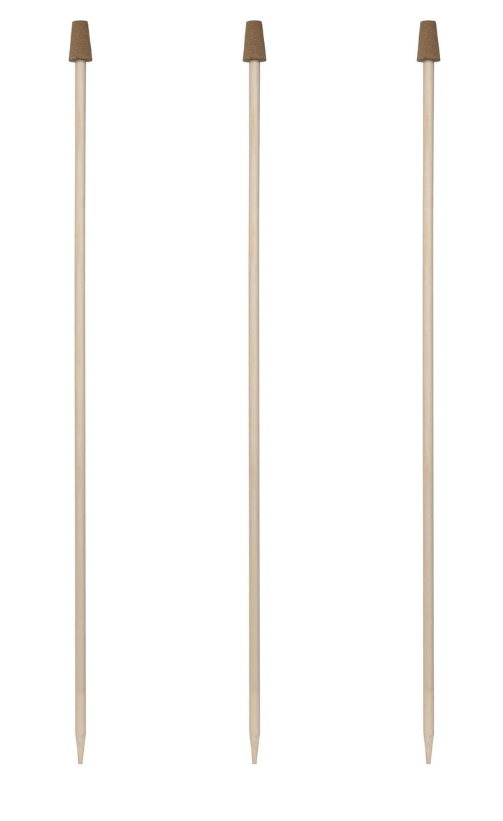 Windhager Rosenkugelstab SET, Holzstab für Gartenkugeln, Holz-Stab für Glaskugeln, mit Korkaufsatz,