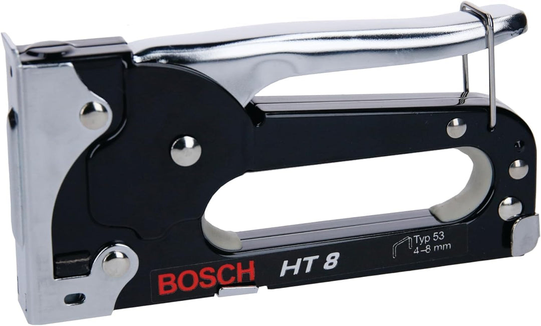 Bosch Professional Handtacker HT 8 (Holz, Klammertyp 53) &amp; 1609200365 1000 Tackerklammern 8/11,4 mm
