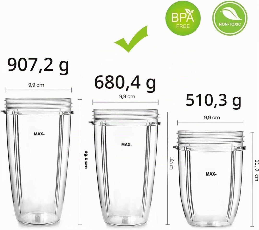 2er-Pack für 24-oz-Mixer-Ersatzbecher für Original NutriBullet Pro 900 W 600 W Extractor Blade Juice