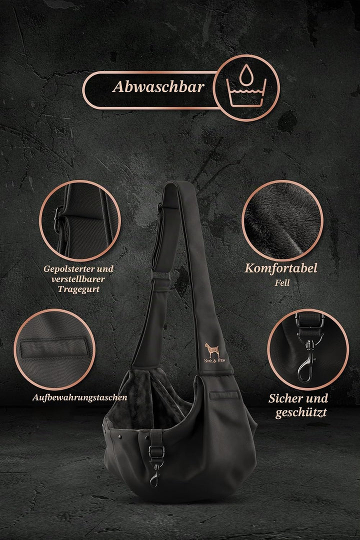 Noah &amp; Paw Hundetragetasche für Kleine Hunde bis 10kg, Hundetasche mit Verstellbarem Schultergurt, u