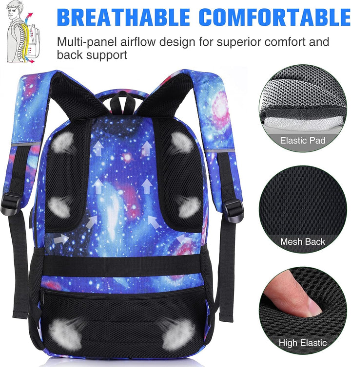 Schulrucksack Jungen Mädchen Teenager, Rucksack Schule Laptop Rucksack für Herren Damen Daypacks für