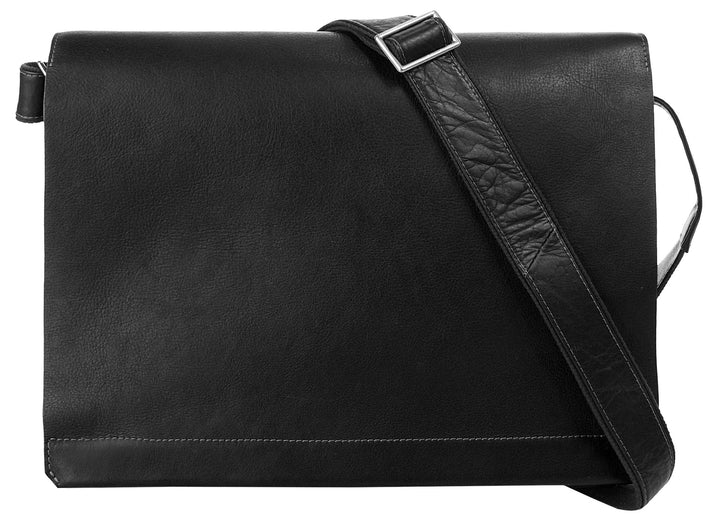 Harolds Campo Messengerbag aus Leder 38 cm schwarz