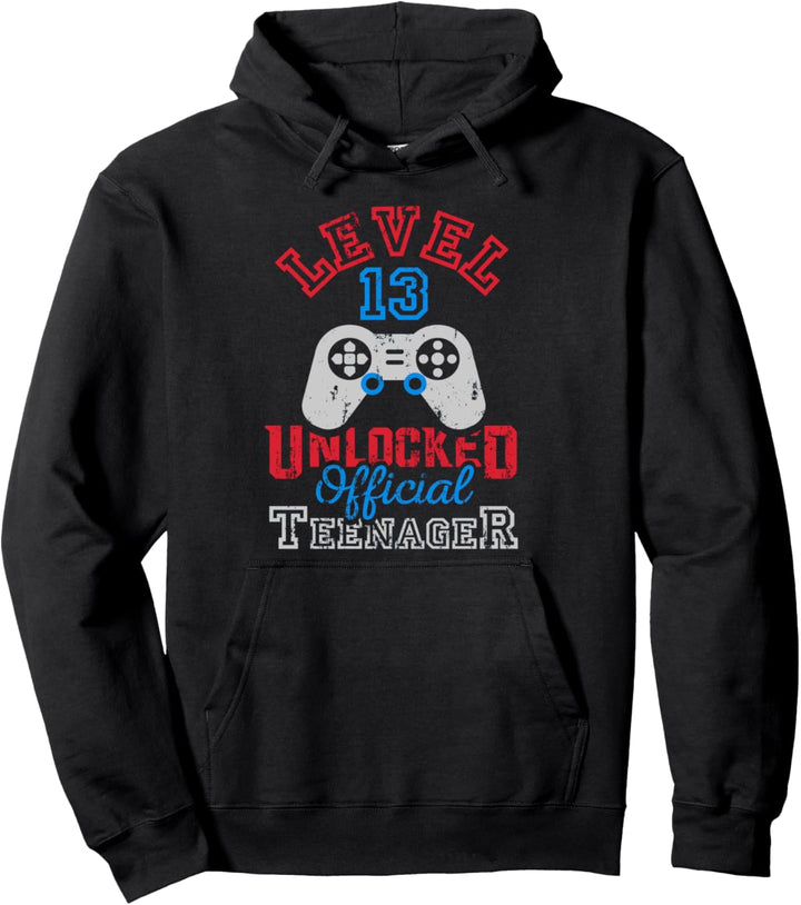 13 Geburtstag Geschenke Level Unlocked Offizieller Teenager Pullover Hoodie