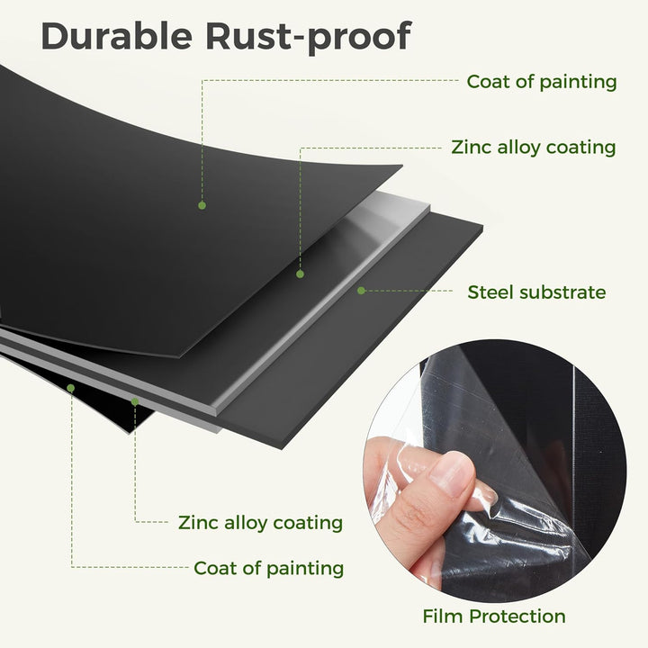 Mondeer Firsthaube 6er Pack, Wellplatten Dach Abdeckung, für Bitumenwellplatten Dachmaterial Abdecku