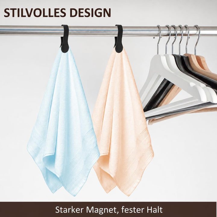 4 Stück Magnetische Handtuchclips,Handtuchhalter Leder,Leicht Zugänglicher Handtuchaufhänger,für Küc