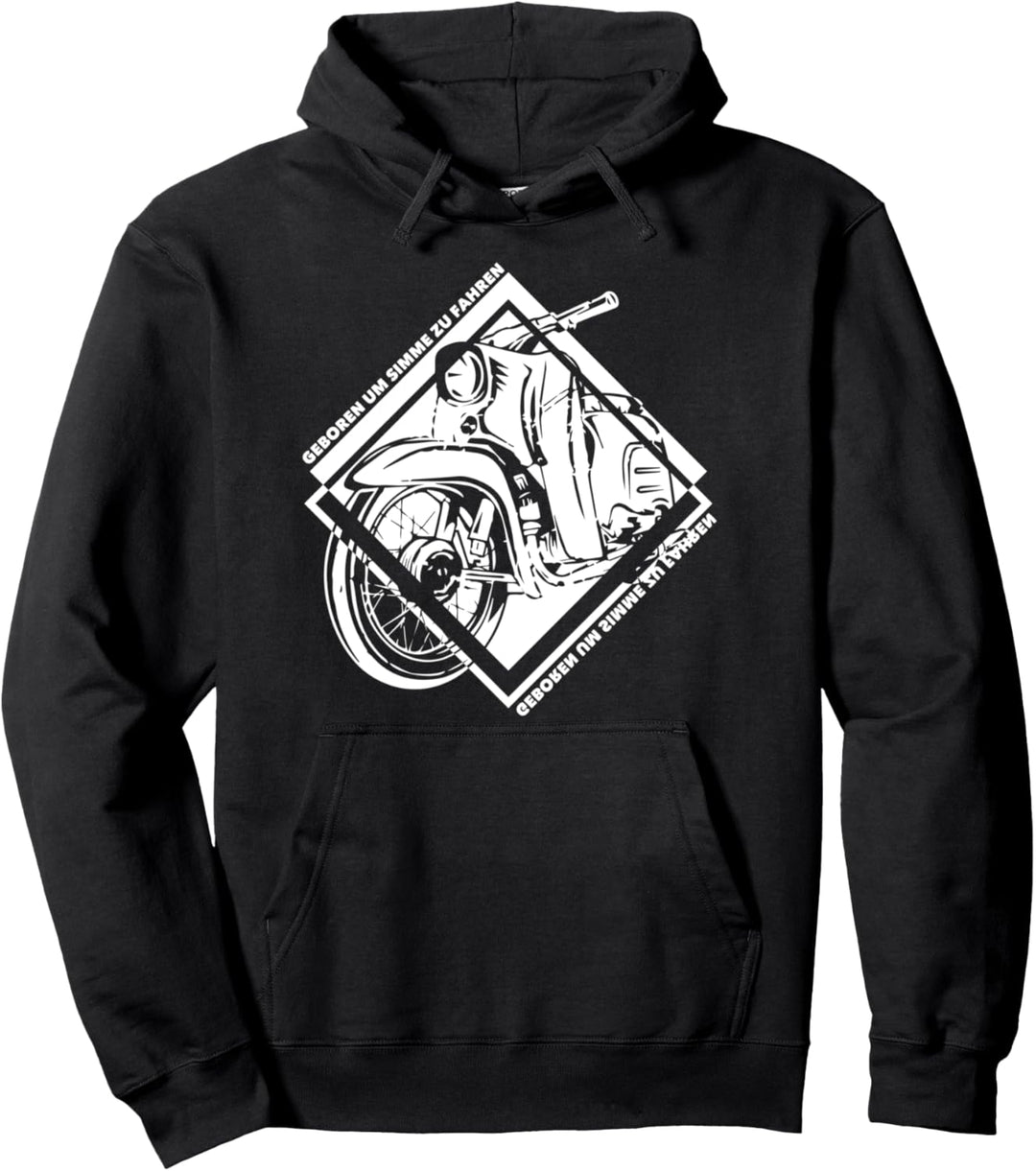 Geboren Um Simson-Schwalbe Moped Geschenk Pullover Hoodie