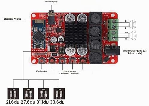 Bluetooth Amplifier Board TDA7492 Wireless Digital Stereo Verstärker Modul 50w x2 Audioempfänger End