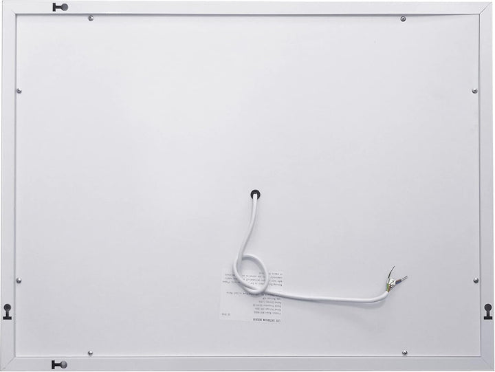 MIQU Badezimmerspiegel mit Beleuchtung 80x60cm Badspiegel Warmweiss/Kaltweiss LED Licht Wandspiegel