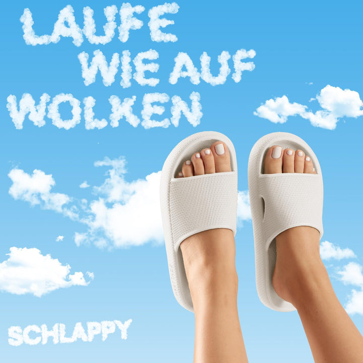 SCHLAPPY Original Badeschuhe für Damen&amp;Herren, Nachhaltige Badelatschen&amp;Wolkenschuhe Umweltfreundlic