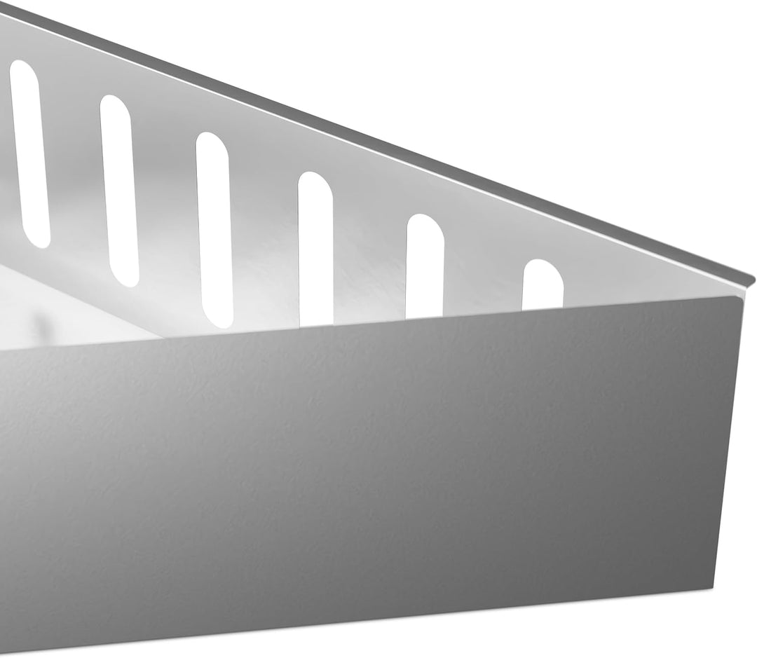 Relaxdays Kohlekorb Kugelgrill, 2er Set, HxBxT: 7,5x38x12 cm, direktes &amp; indirektes Grillen, Stahl,