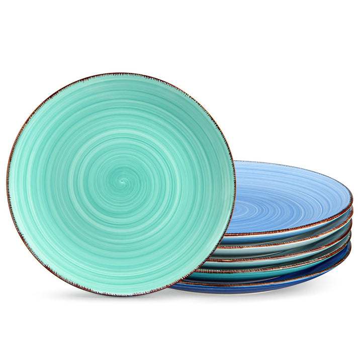 vancasso BONITA Speiseteller Steingut, Essteller set 6 Personen, Ø 27 cm Teller Set, Geschirr für Sp